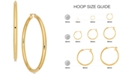 Macy's Polished Thin Tube Hoop Earrings in 14k Gold